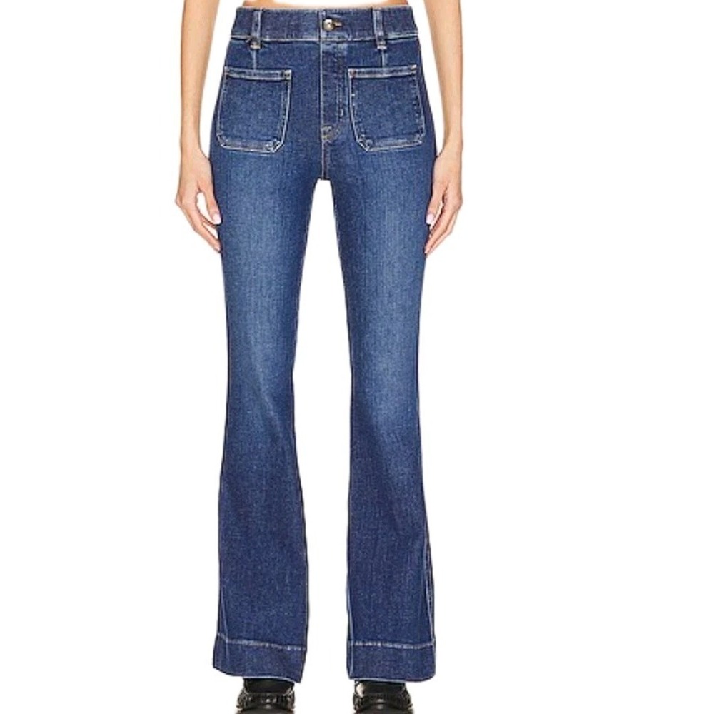 SPANX Blue Boot Cut Flare Pants